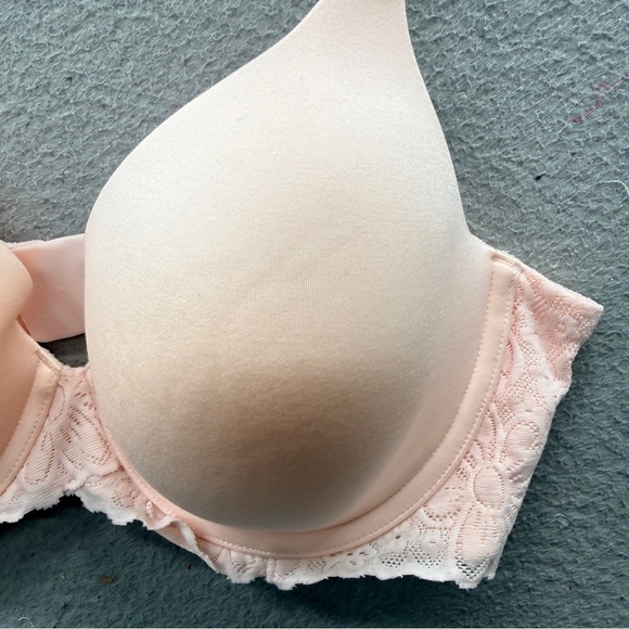NWT Aerie Real Sunnie Padded Push Up Demi Bra Pale Pink Underwire Size 36D - Picture 4 of 11